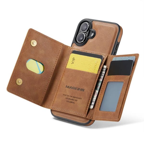 DG-Ming Magking K2 2i1 cover Apple iPhone 16 - Brun
