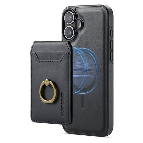 DG-Ming Magking K1 2in1 kotelo Apple iPhone 16 - Musta