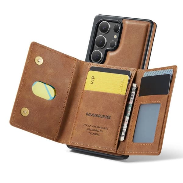 DG-Ming Magking K2 2i1 cover Samsung Galaxy S25 Ultra - Brun