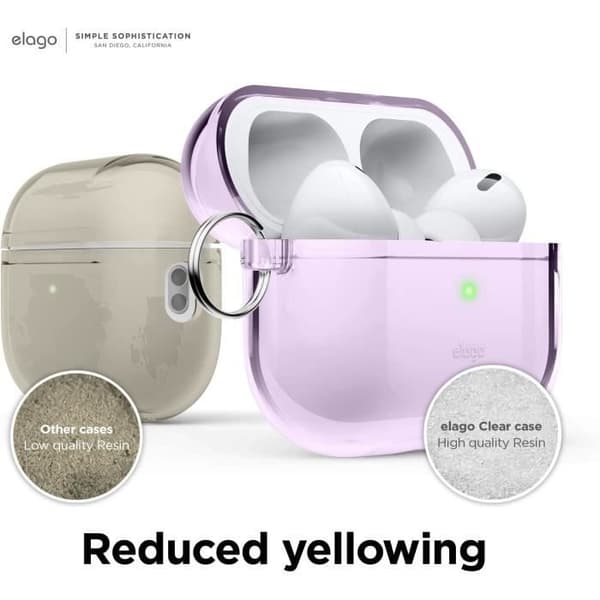 Elago Clear Hang Case för AirPods Pro 2 Lavendel