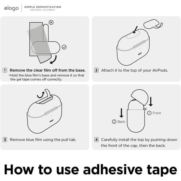 Elago Clear Hang Case för AirPods Pro 2 Lavendel