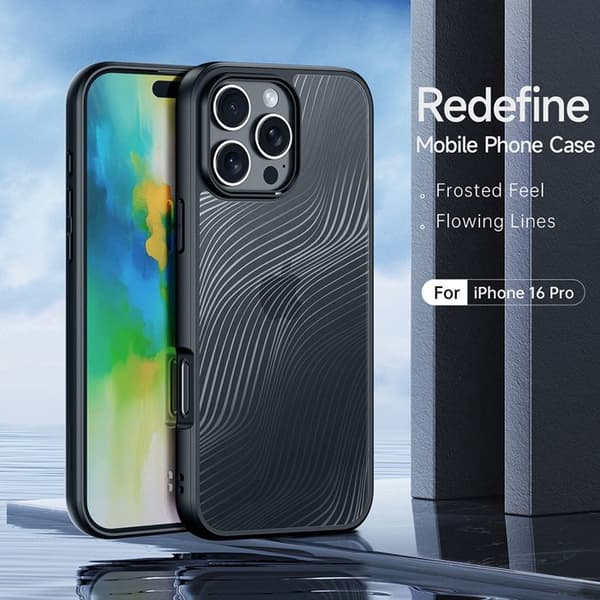 Coque för iPhone 16 Pro - Serie Dux Ducis Aimo - Svart