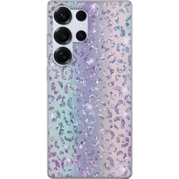 Samsung Galaxy S25 Ultra Gjennomsiktig deksel Glitter Leopard