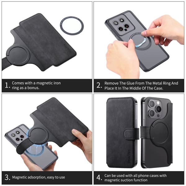 INF Magnetisk Flip Cover-etui til telefoner