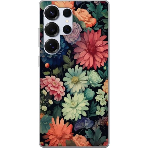 Samsung Galaxy S25 Ultra Genomskinligt Skal Blommor