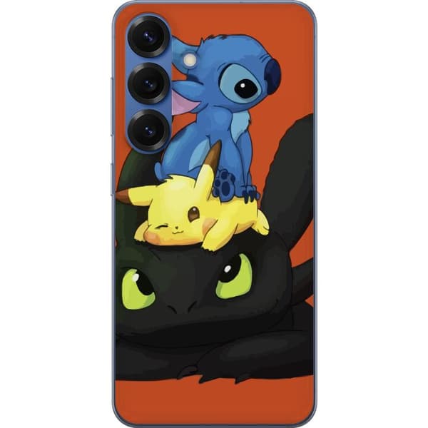 Samsung Galaxy S25+ Gjennomsiktig deksel Lilo og Stitch