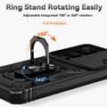 Miniatyrbild 6 av 6: Samsung Galaxy S25 Skal Hybrid Ring CamShield Svart