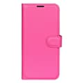 Miniatyrbild 5 av 6: Samsung Galaxy S25 Fodral Litchi Läder Rosa