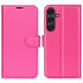 Miniatyrbild 1 av 6: Samsung Galaxy S25 Fodral Litchi Läder Rosa