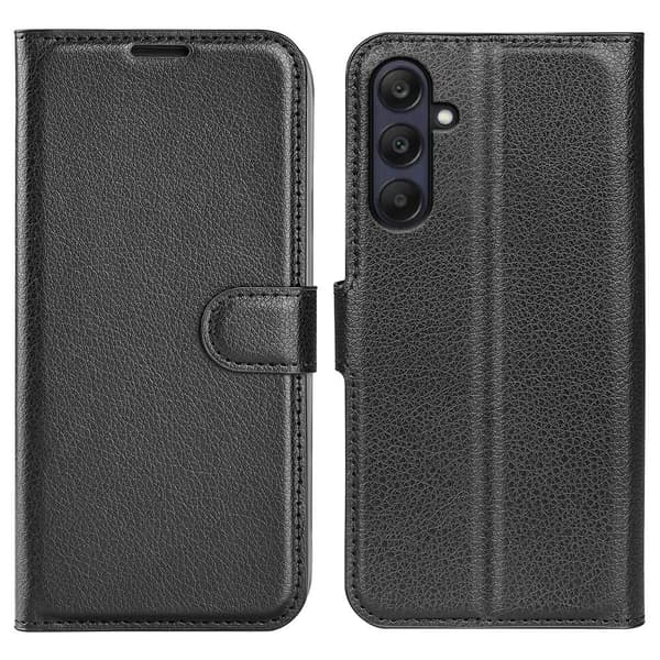 Samsung Galaxy A16 / A26 5G Fodral Litchi Läder Textur Svart