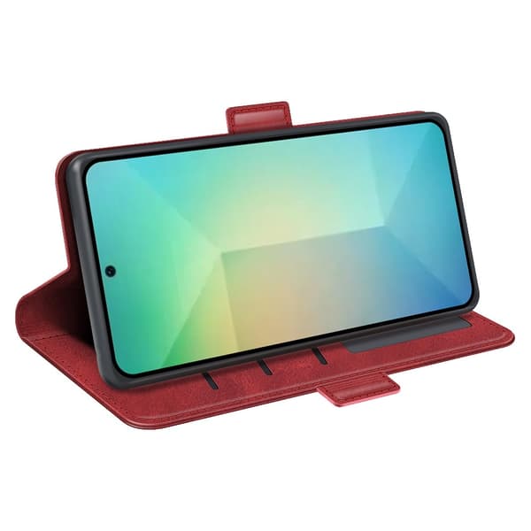 Samsung Galaxy S25 Fodral Läder Röd