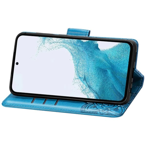 Samsung Galaxy A36 5G / A56 5G Fodral Fjäril Tryck Blå