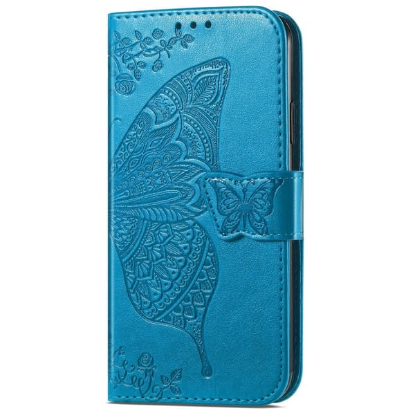 Samsung Galaxy A36 5G / A56 5G Fodral Fjäril Tryck Blå