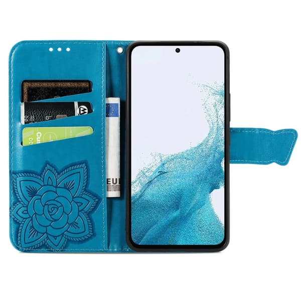 Samsung Galaxy A36 5G / A56 5G Fodral Fjäril Tryck Blå