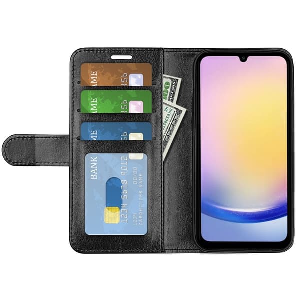 Samsung Galaxy A26 5G Fodral Crazy Horse Läder Svart