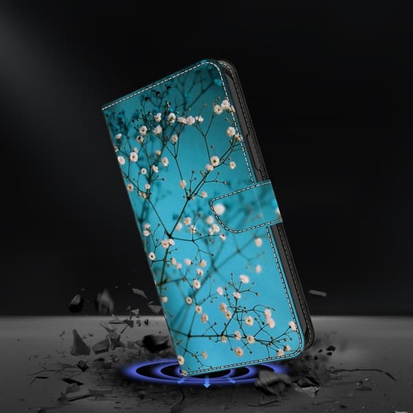 Samsung Galaxy S25 Fodral Läder Peach Blossom