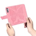 Miniatyrbild 4 av 6: Samsung Galaxy A36 5G / A56 5G Fodral Fjäril Tryck Rosa