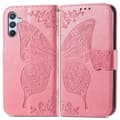 Miniatyrbild 1 av 6: Samsung Galaxy A36 5G / A56 5G Fodral Fjäril Tryck Rosa