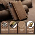 Miniatyrbild 5 av 6: CASEME Galaxy S25 Fodral Flip Retro Läder Brun