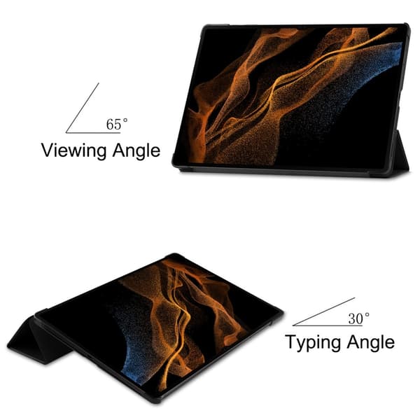 Galaxy Tab S10 Ultra/S9 Ultra/S8 Ultra Fodral Tri-Fold Svart