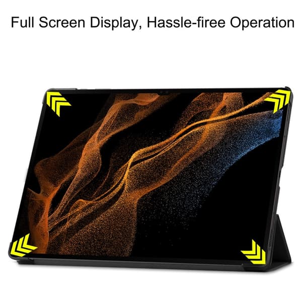 Galaxy Tab S10 Ultra/S9 Ultra/S8 Ultra Fodral Tri-Fold Svart