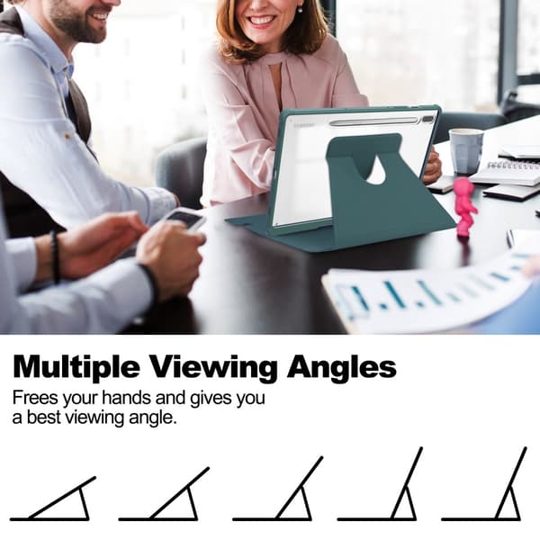 Samsung Galaxy Tab S10 Plus Fodral 360° Rotation Grön