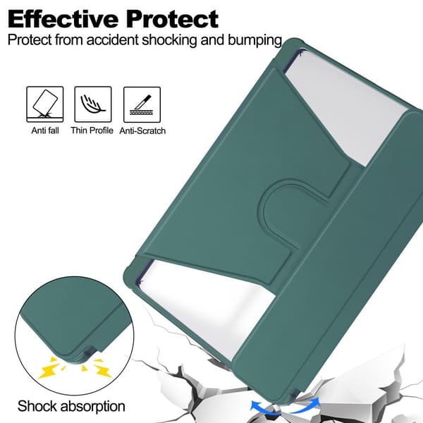 Samsung Galaxy Tab S10 Plus Fodral 360° Rotation Grön