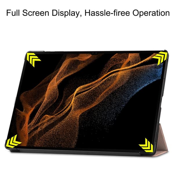 Galaxy Tab S10 Ultra/S9 Ultra/S8 Ultra Fodral Tri-Fold Roséguld