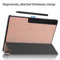 Miniatyrbild 6 av 6: Galaxy Tab S10 Ultra/S9 Ultra/S8 Ultra Fodral Tri-Fold Roséguld