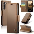 Miniatyrbild 1 av 6: CASEME Samsung Galaxy S25 Fodral RFID Läder Brun
