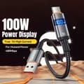 Miniatyrbild 2 av 6: ESSAGER 1 m 100W 7A USB-C Laddningskabel Svart