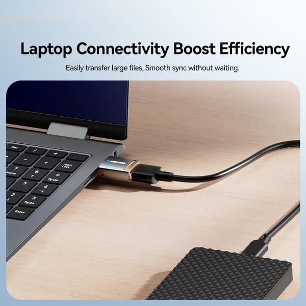 ESSAGER USB-C Till USB-A Adapter Grå