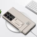 Miniatyrbild 5 av 6: GKK Galaxy S25 Ultra Fodral Kickstand Läder Röd