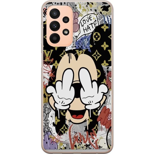 Samsung Galaxy A23 5G Genomskinligt Skal Mickey Mouse