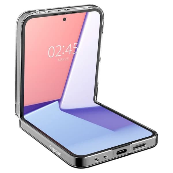 Skyddshölje - SPIGEN - Galaxy Z Flip6 - Kristallklar - Semi-stel - Elegant