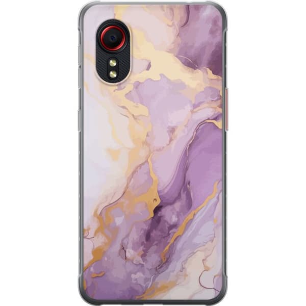 Samsung Galaxy Xcover 5 Gennemsigtig cover Marmor Lilla Guld