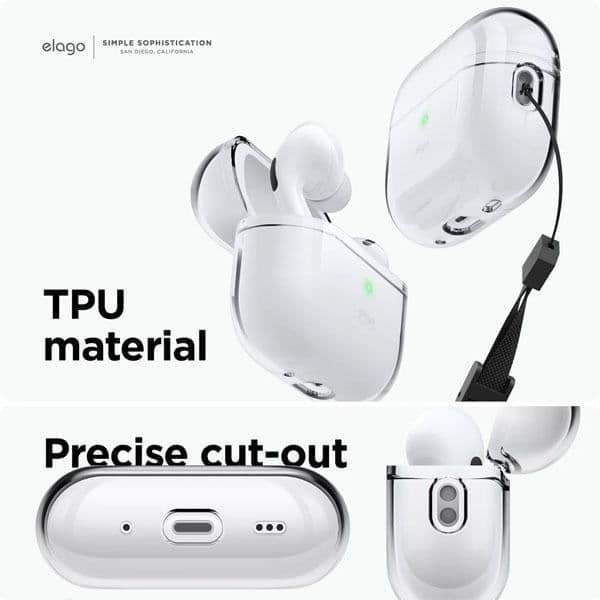 Transparent Elago-fodral med nylonrem för AirPods Pro 2 transparent