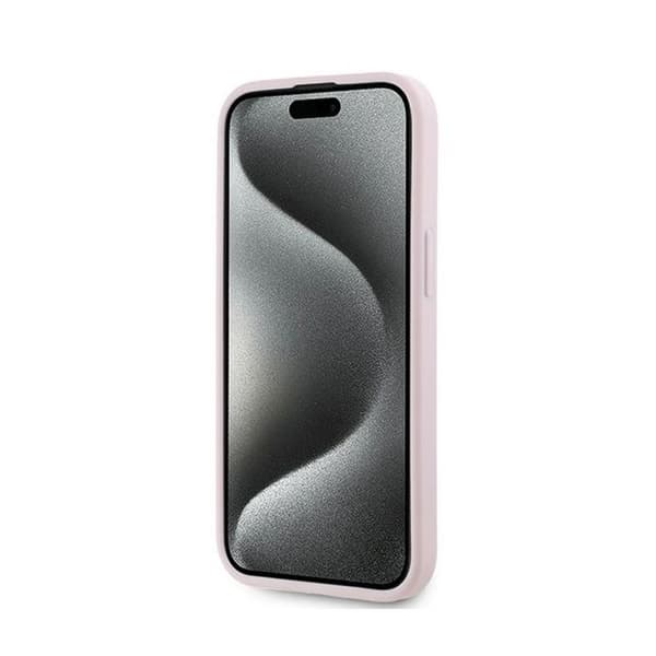 Karl Lagerfeld Diagonal Quilted Script - Fodral för iPhone 14/15/13 (Rosa)