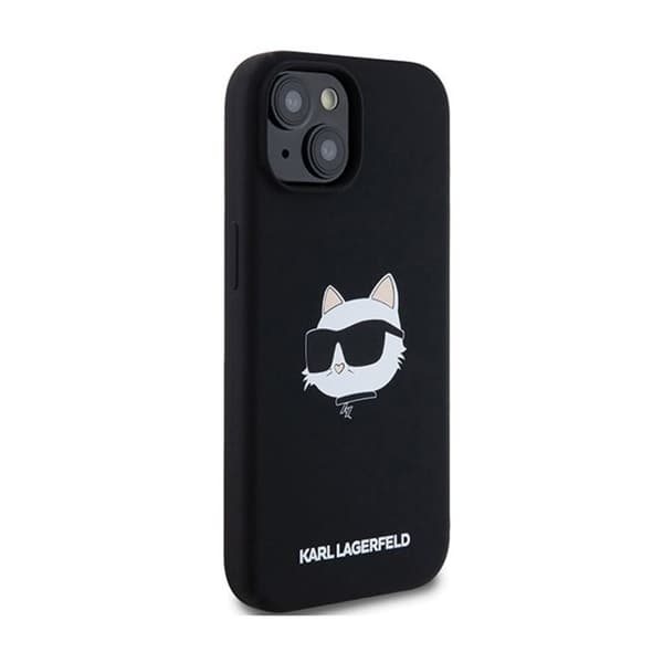 Telefonfodral - Karl Lagerfeld - Choupette Head MagSafe - Mjuk silikon - Svart - iPhone 15/14 Plus