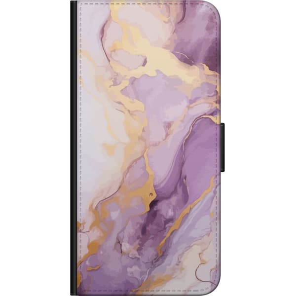 Samsung Galaxy Note9 Tegnebogsetui Marmor Lilla Guld