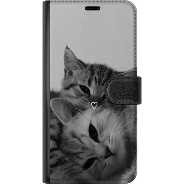 Sony Xperia L4 Plånboksfodral Katt Hjärta