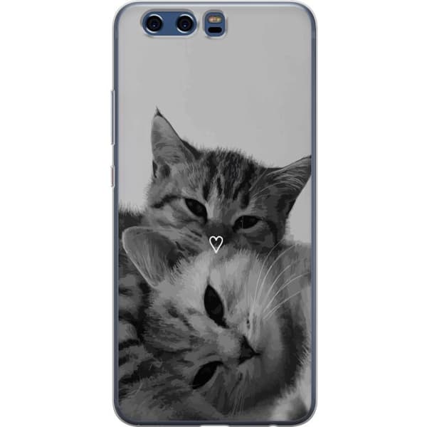 Huawei P10 Gennemsigtig cover Kat Hjerte