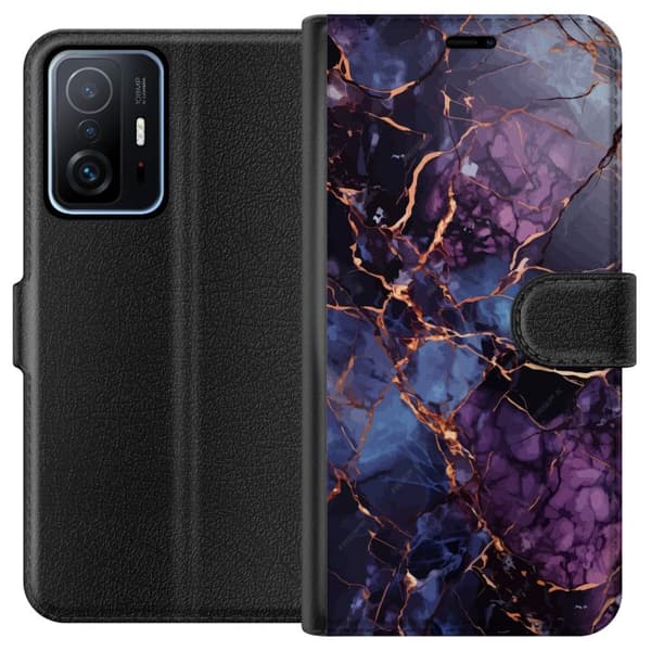 Xiaomi 11T Lompakkokotelo Marmori Sininen Violetti