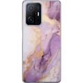 Miniatyrbillede 1 af 3: Xiaomi 11T Pro Gennemsigtig cover Marmor Lilla Guld