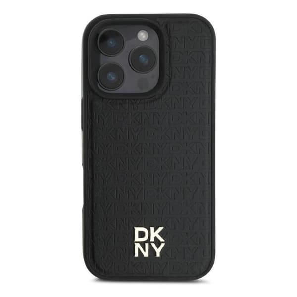 Coque bak för iPhone 16 Pro Kompatibel med MagSafe DKNY Svart
