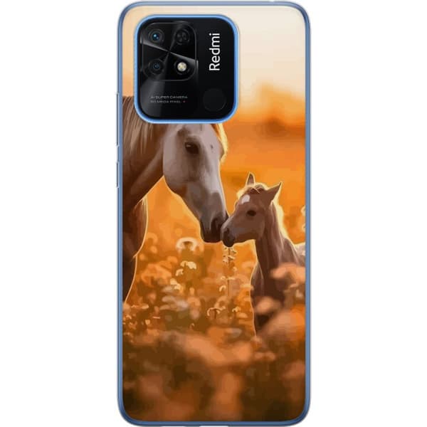 Xiaomi Redmi 10C Gennemsigtig cover Heste