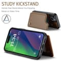 Miniatyrbild 5 av 9: CaseMe Stöttåligt Skal Korthållare Stativ 4-Fack iPhone 16 Brun
