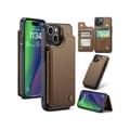 Miniatyrbild 1 av 9: CaseMe Stöttåligt Skal Korthållare Stativ 4-Fack iPhone 16 Brun