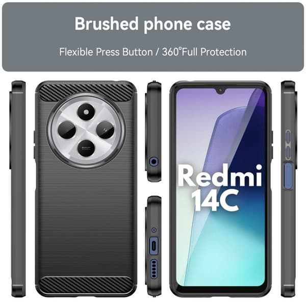 Redmi 14C Stöttåligt Skal SlimCarbon