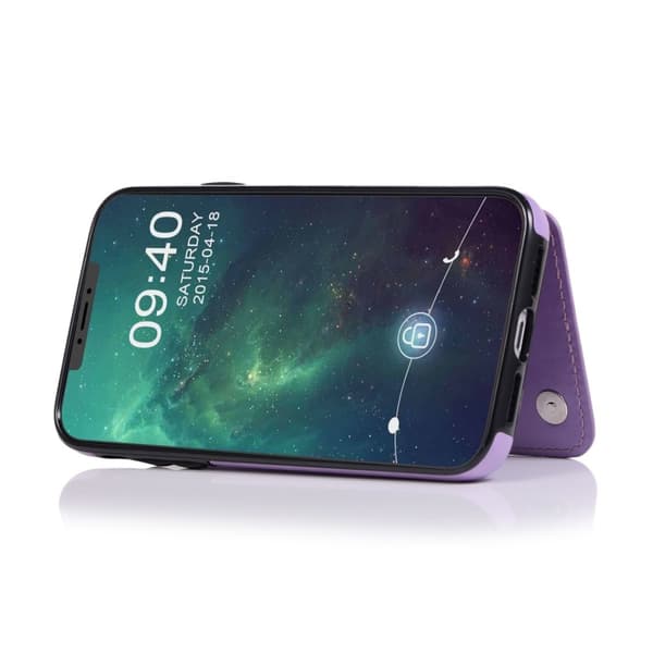 iPhone 11 Stöttåligt Skal Korthållare 3-FACK Flippr V2 - Lila